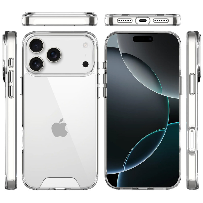 Фото Чохол TPU Space Case transparent на Apple iPhone 17 Pro (6.3") (Прозорий) в маназині vchehle.ua