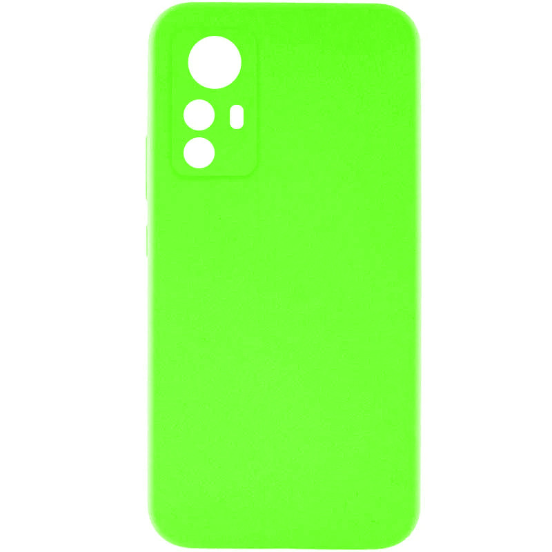 Чехол TPU GETMAN Liquid Silk Full Camera для Xiaomi Redmi Note 12S (Салатовый / Neon Green)