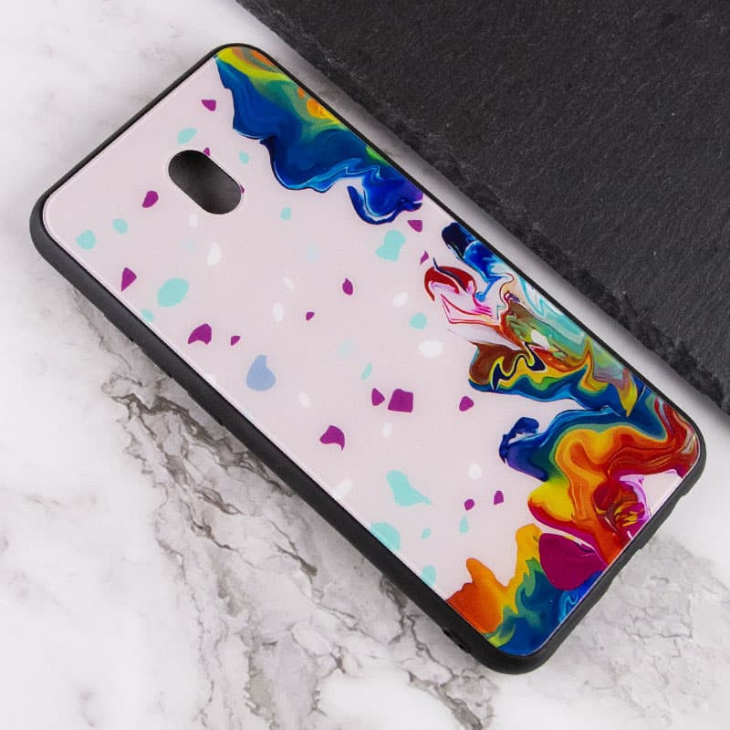 Фото TPU+Glass чехол Diversity для Xiaomi Redmi 8a (Stains multicolored) в магазине vchehle.ua