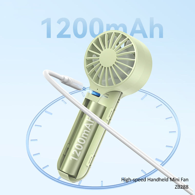 Купити Портативний вентилятор Usams ZB288 Handheld mini fan 1200 mAh (Green) на vchehle.ua