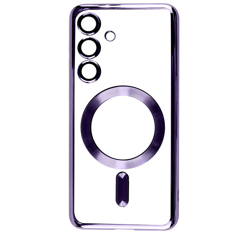 TPU чехол Fibra Chrome with Magnetic safe для Samsung Galaxy S23 FE (Purple)