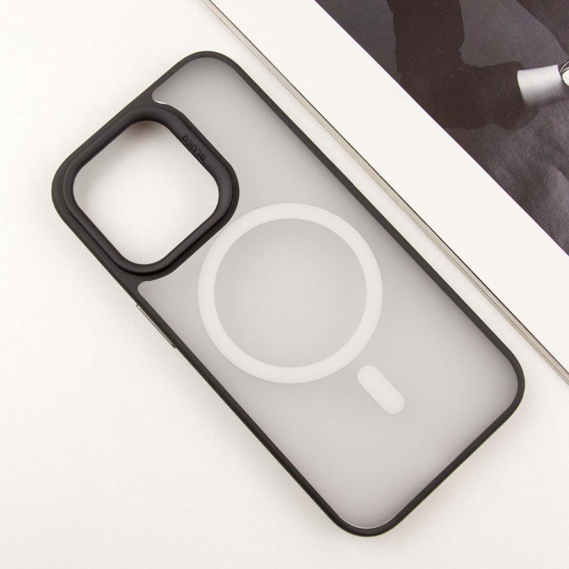 Купити TPU+PC чохол Blueo Skin Friendly Frosted with Magnetic Safe на Apple iPhone 15 Pro Max (6.7") (Чорний) на vchehle.ua