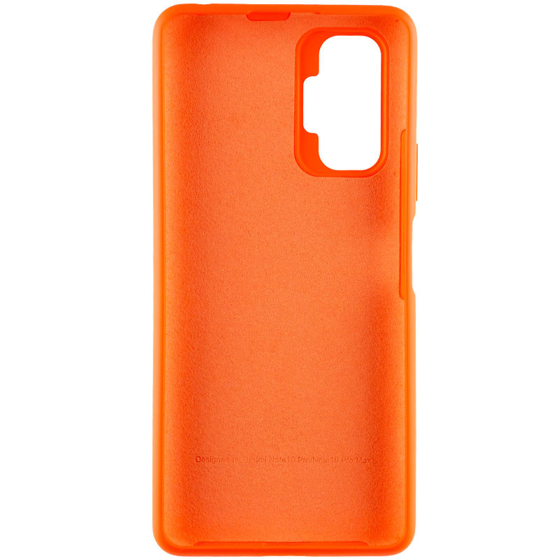 Фото Чехол Silicone Cover Full Protective (AA) для Xiaomi Redmi Note 10 Pro / 10 Pro Max (Оранжевый / Neon Orange) на vchehle.ua