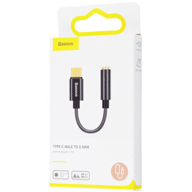 Купить Переходник Baseus L54 Type-C to 3.5mm (CATL54) (Черный) на vchehle.ua