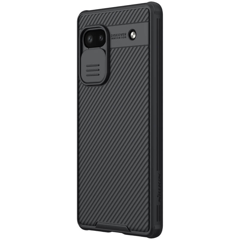 Фото Карбонова накладка Nillkin Camshield (шторка на камеру) на Google Pixel 6a (Чорний / Black) в маназині vchehle.ua