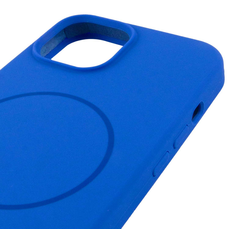 Чехол Silicone Case Full Protective (AA) NO LOGO with Magnetic Safe для Apple iPhone 11 (6.1") (Синий / Capri Blue) в магазине vchehle.ua