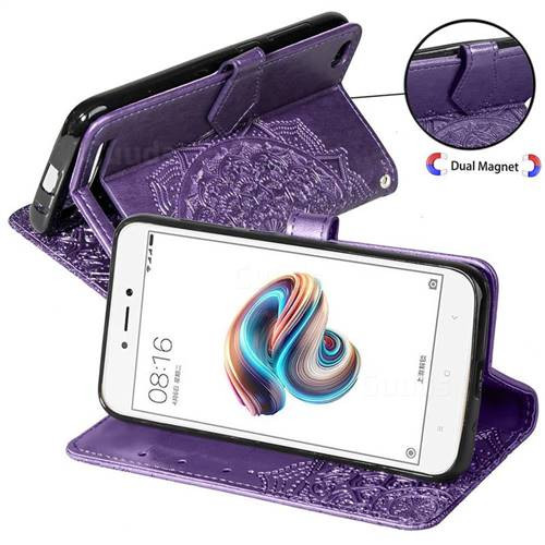 Кожаный чехол-книжка Art Case с визитницей для Xiaomi Redmi 4a (Фиолетовый) в магазине vchehle.ua