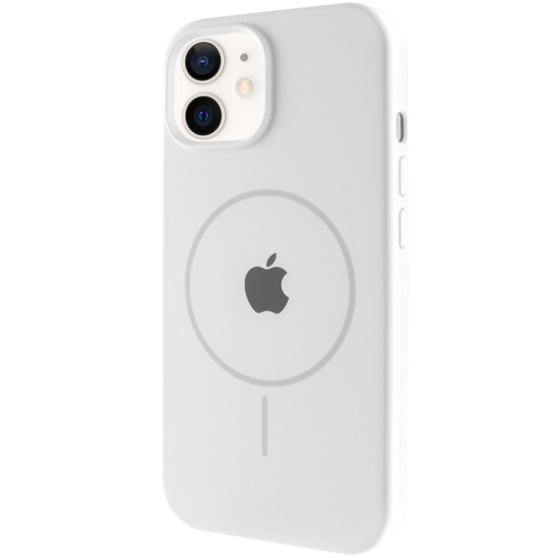 Чехол Silicone Case Full Protective (AA) with Magnetic Safe для Apple iPhone 11 (6.1") (Белый / White)