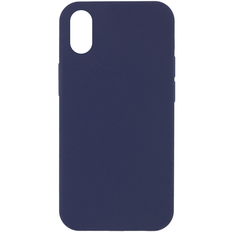 Чохол Silicone Case Full Protective (AA) NO LOGO на Apple iPhone X / XS (5.8") (Темно-синій / Midnight blue)