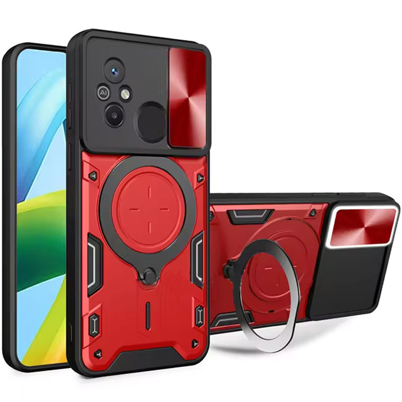 Удароміцний чохол Bracket case with Magnetic на Xiaomi Redmi 12C (Red)