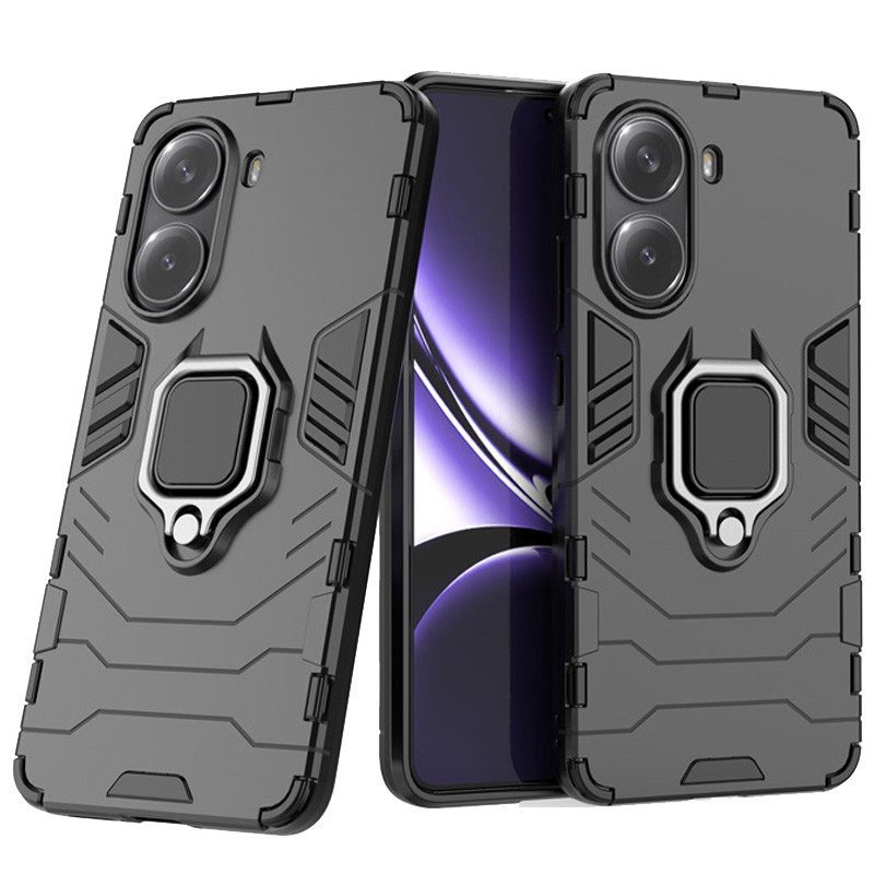 Фото Ударопрочный чехол Transformer Ring for Magnet для Xiaomi Poco X7 Pro (Черный / Soul Black) на vchehle.ua