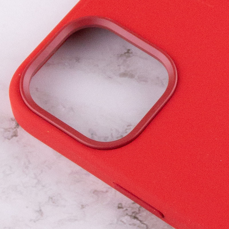 Замовити Уценка Чехол Silicone case (AAA) full with Magsafe and Animation для Apple iPhone 12 Pro Max (6.7") (Дефект упаковки / Червоний / Red) на vchehle.ua