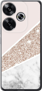 Чехол для Xiaomi Poco F6 Пастельный мрамор (Серый)