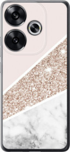 Чехол для Xiaomi Poco F6 Пастельный мрамор (Серый)