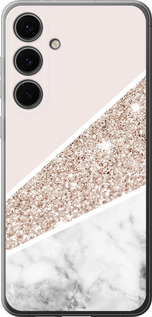 Чехол для Samsung Galaxy S24 FE Пастельный мрамор (Серый)