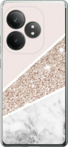 Чехол для Realme GT 6T Пастельный мрамор (Серый)