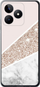 Чехол для Realme Narzo N53 Пастельный мрамор (Серый)