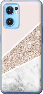 Чехол для Oppo Reno7 5G Пастельный мрамор (Серый)