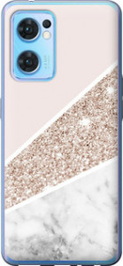 Чехол для Oppo Reno7 5G Пастельный мрамор (Серый)