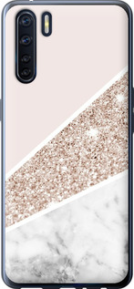 Чехол для Oppo A91 Пастельный мрамор (Серый)