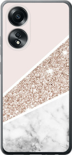 Чехол для Oppo A58 4G Пастельный мрамор (Серый)