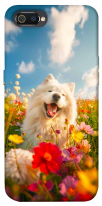 Чохол Happy dog in flowers для Realme C2