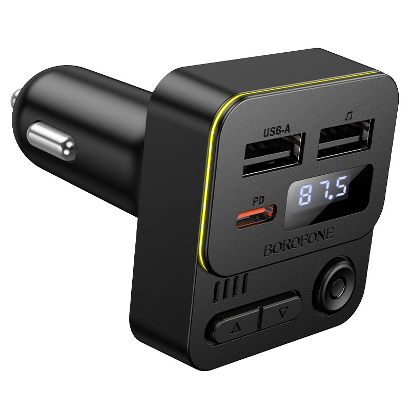 Заказать АЗУ FM модулятор Borofone BC60 Hero 35W (2USB-A/1C) (Black) на vchehle.ua