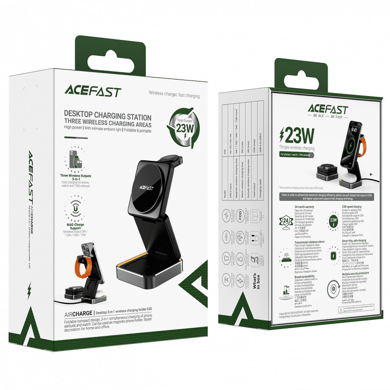Замовити БЗП Acefast E20 desktop 3-in-1 (Black) на vchehle.ua