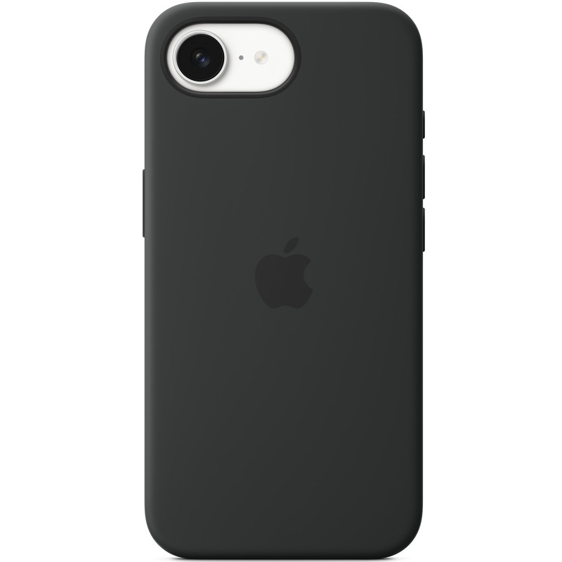 Чехол Silicone case (AAA) with Magnetic Safe для Apple iPhone 16e (6.1") (Black)