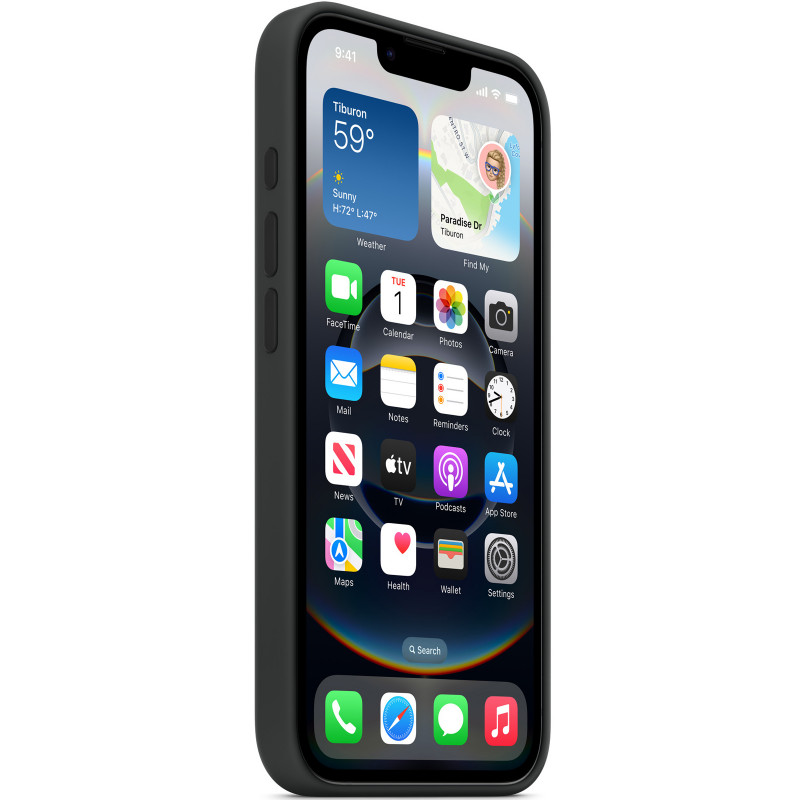 Фото Чехол Silicone case (AAA) with Magnetic Safe для Apple iPhone 16e (6.1") (Black) на vchehle.ua