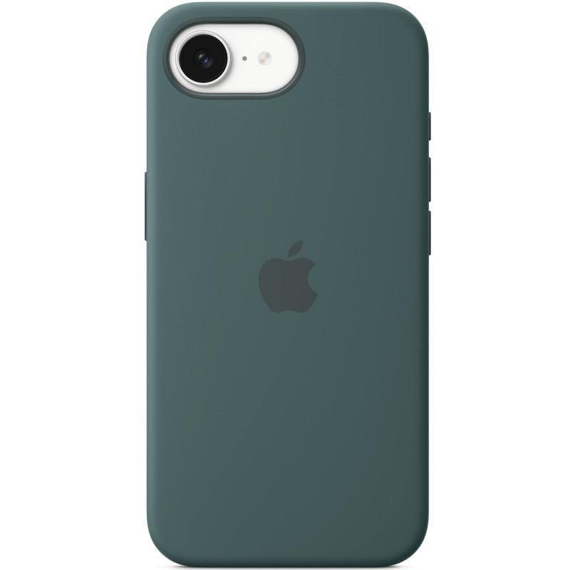 Чехол Silicone case (AAA) with Magnetic Safe для Apple iPhone 16e (6.1") (Lake Green)