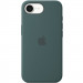 Чехол Silicone case (AAA) with Magnetic Safe для Apple iPhone 16e (6.1") (Lake Green)