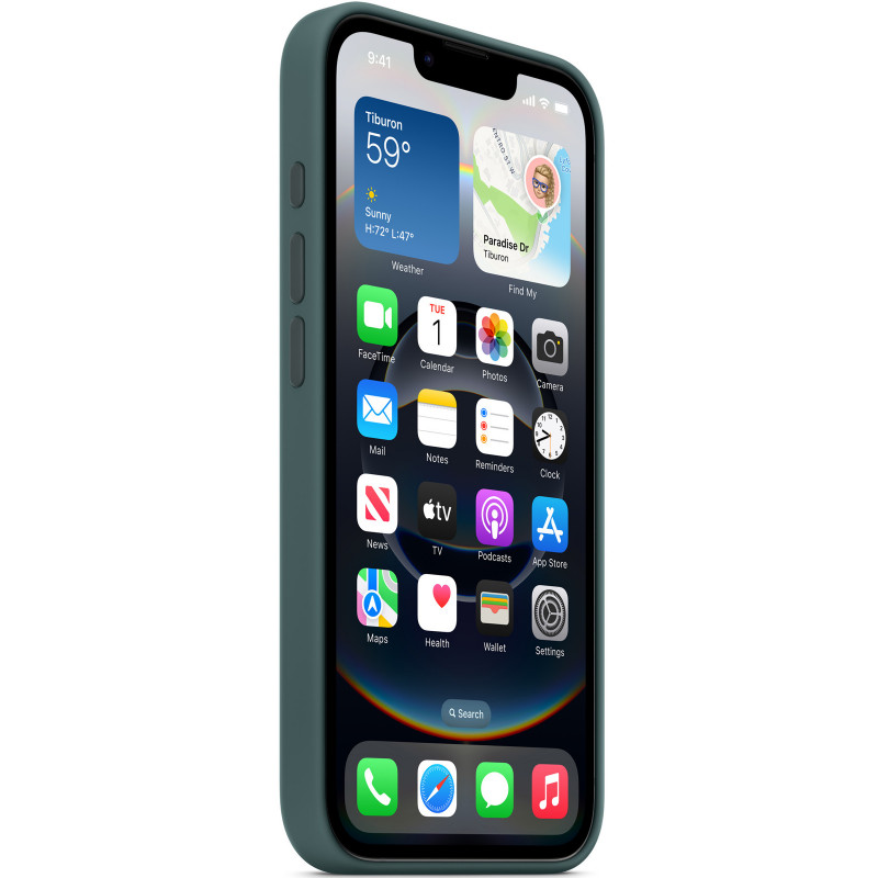 Фото Чехол Silicone case (AAA) with Magnetic Safe для Apple iPhone 16e (6.1") (Lake Green) на vchehle.ua