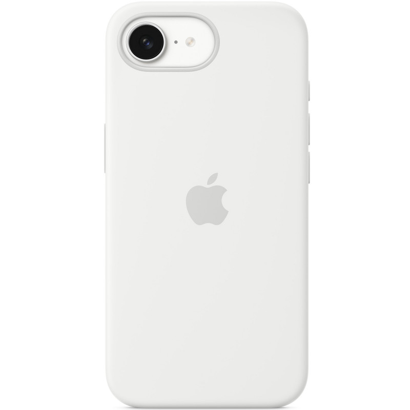 Чехол Silicone case (AAA) with Magnetic Safe для Apple iPhone 16e (6.1") (White)
