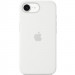 Чехол Silicone case (AAA) with Magnetic Safe для Apple iPhone 16e (6.1") (White)