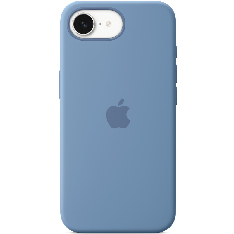 Чехол Silicone case (AAA) with Magnetic Safe для Apple iPhone 16e (6.1") (Winter Blue)
