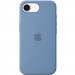 Чехол Silicone case (AAA) with Magnetic Safe для Apple iPhone 16e (6.1") (Winter Blue)