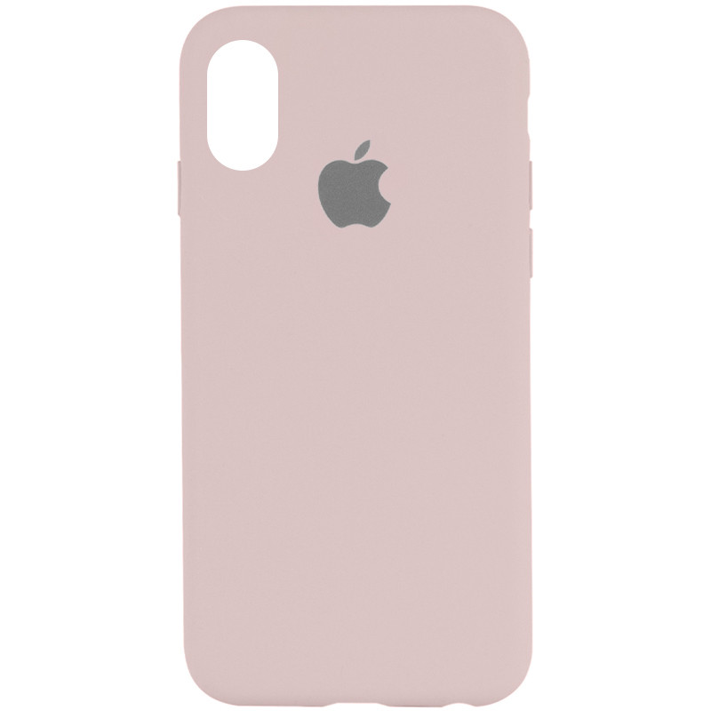 Чехол Silicone Case Full Protective (AA) для Apple iPhone X / XS (5.8") (Розовый / Chalk Pink)