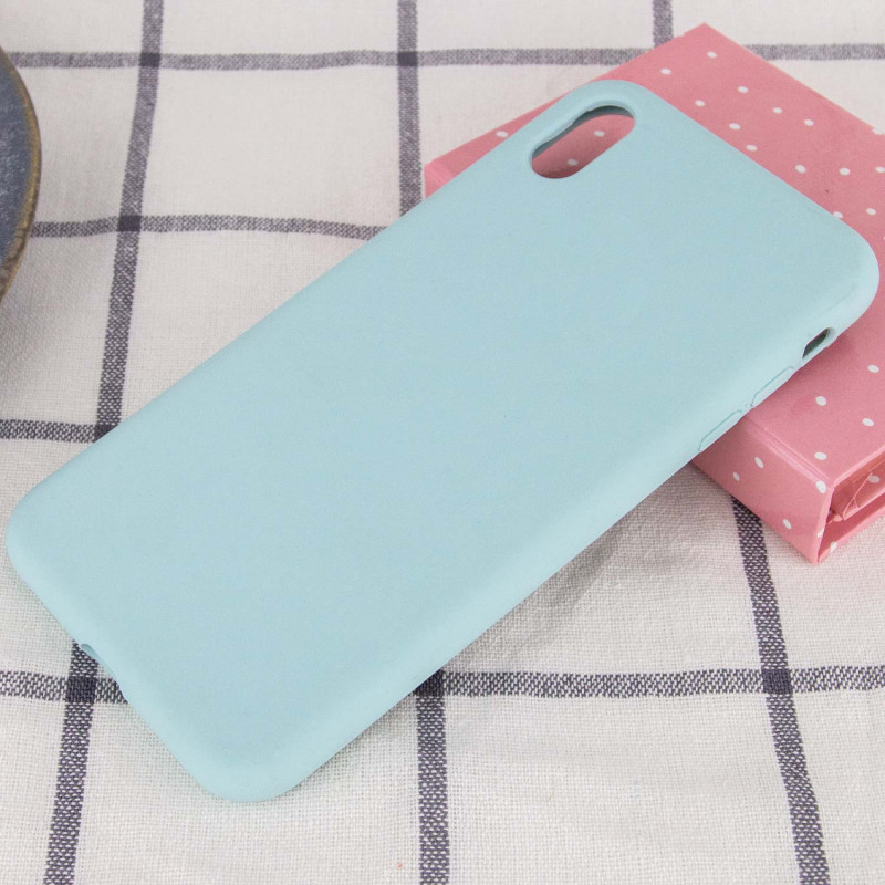 Фото Чехол Silicone Case Full Protective (AA) NO LOGO для Apple iPhone X / XS (5.8") (Бирюзовый / Turquoise) на vchehle.ua