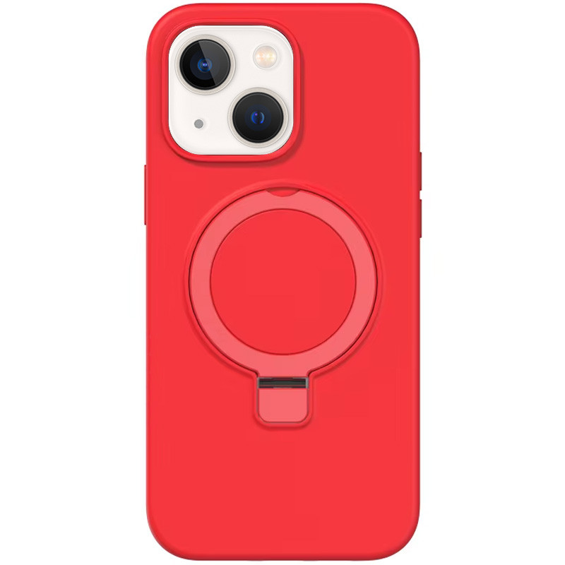 Чехол Silicone Case Full Protective NO LOGO with Ring для Apple iPhone 13 / 14 (6.1") (Red)