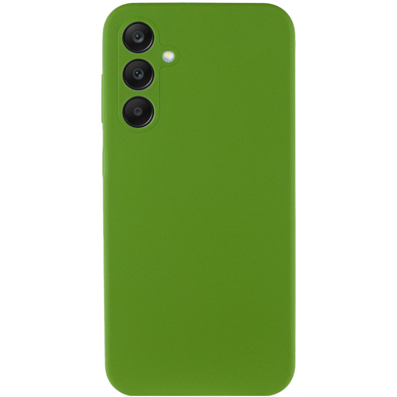 Фото Чохол Silicone Cover Lakshmi Full Camera (AA) на Samsung Galaxy A35 (Зелений / Dark green) на vchehle.ua