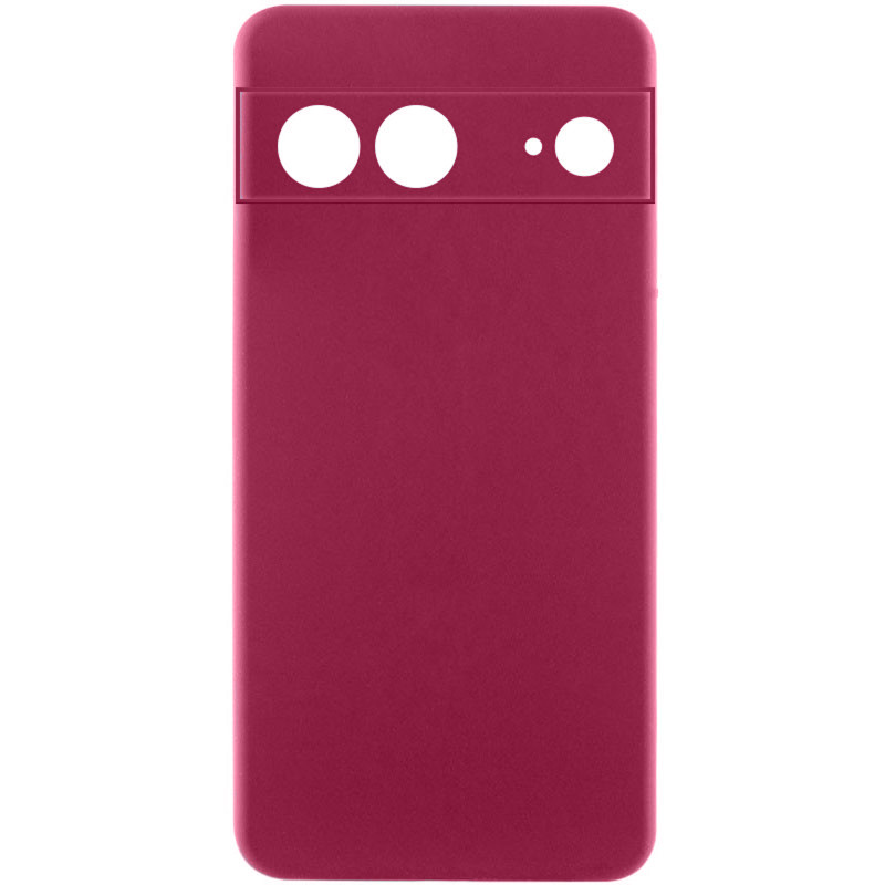 Чехол Silicone Cover Ummi Lakshmi Full Camera (AA) для Google Pixel 7 (Бордовый / Marsala)