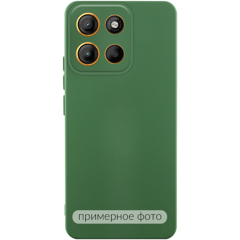 Чохол Silicone Cover Ummi Lakshmi Full Camera (AA) на Motorola Moto G86 5G (Зелений / Dark green)