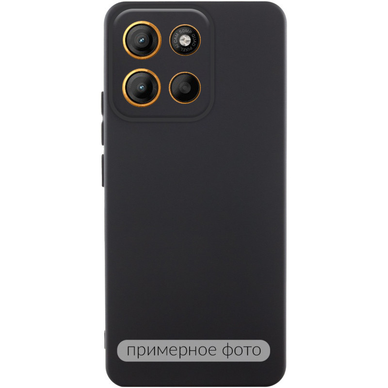 Чохол Silicone Cover Ummi Lakshmi Full Camera (AA) на Motorola Moto G86 5G (Чорний / Black)