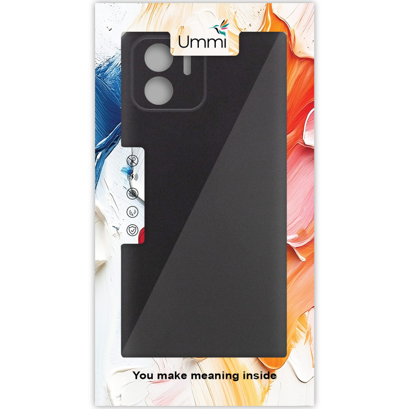 Фото Чохол Silicone Cover Ummi Lakshmi Full Camera (AA) на Xiaomi Redmi A1 / A2 (Чорний / Black) на vchehle.ua