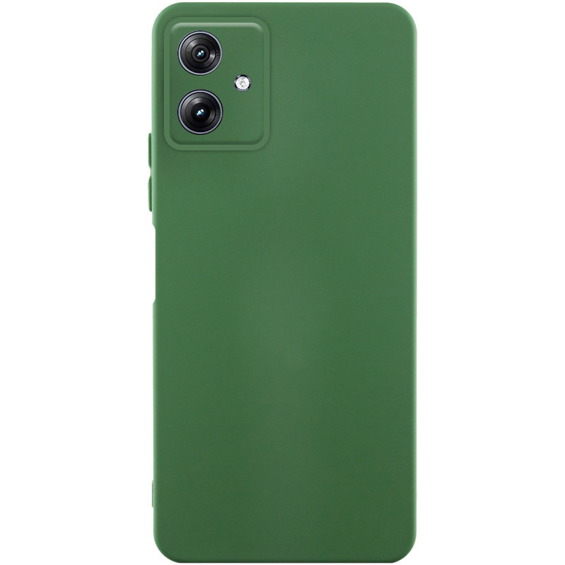 Чохол TPU GETMAN Liquid Silk Full Camera на Motorola Moto G54 (Зелений / Dark green)