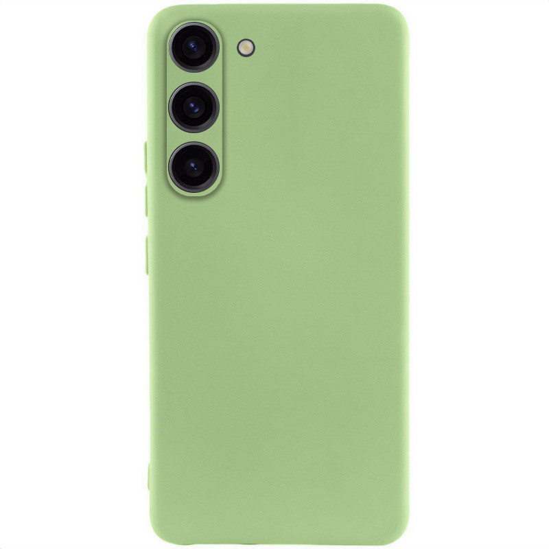 Чехол TPU GETMAN Liquid Silk Full Camera для Samsung Galaxy S23 (Зеленый / Pistachio)