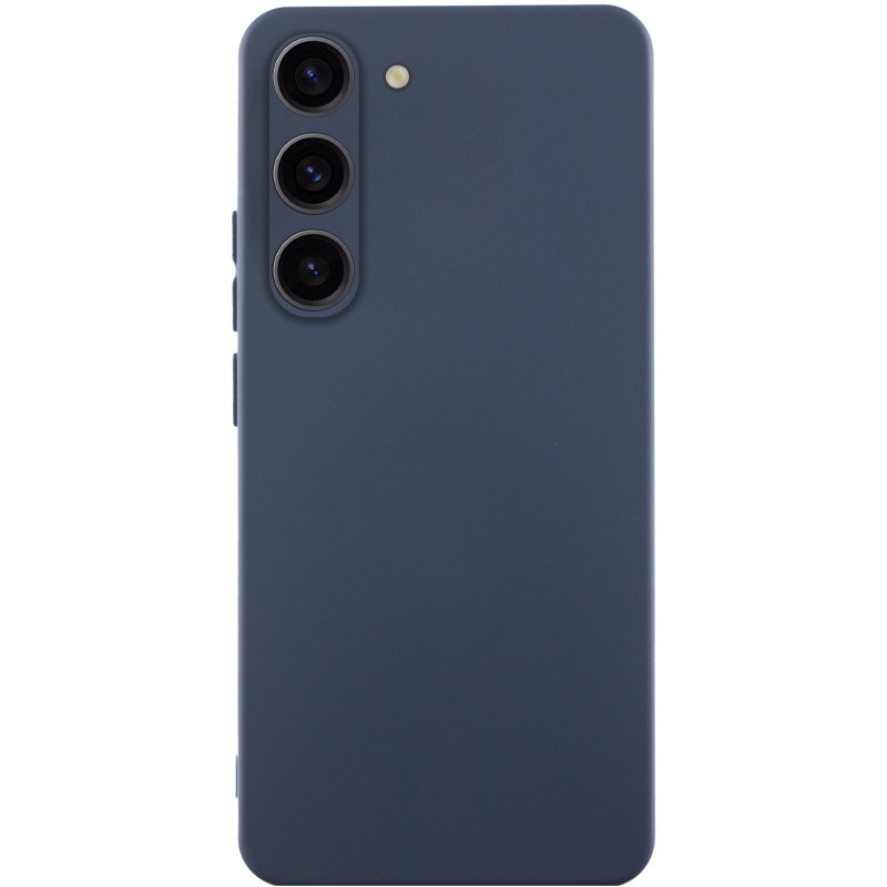 Чехол TPU GETMAN Liquid Silk Full Camera для Samsung Galaxy S23 (Синий / Midnight Blue)