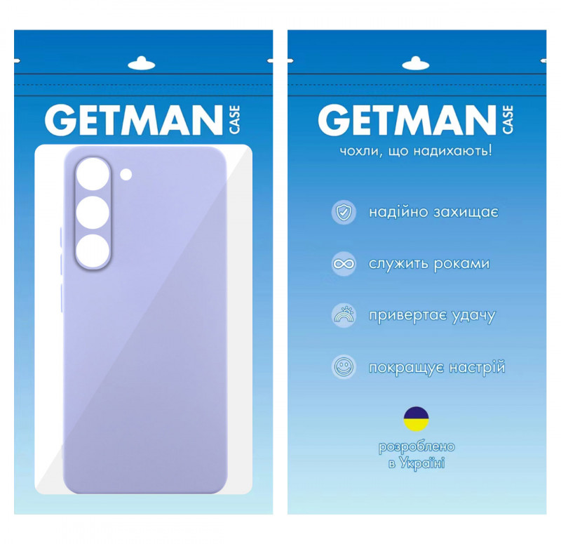 Купить Чехол TPU GETMAN Liquid Silk Full Camera для Samsung Galaxy S23 (Сиреневый / Dasheen) на vchehle.ua