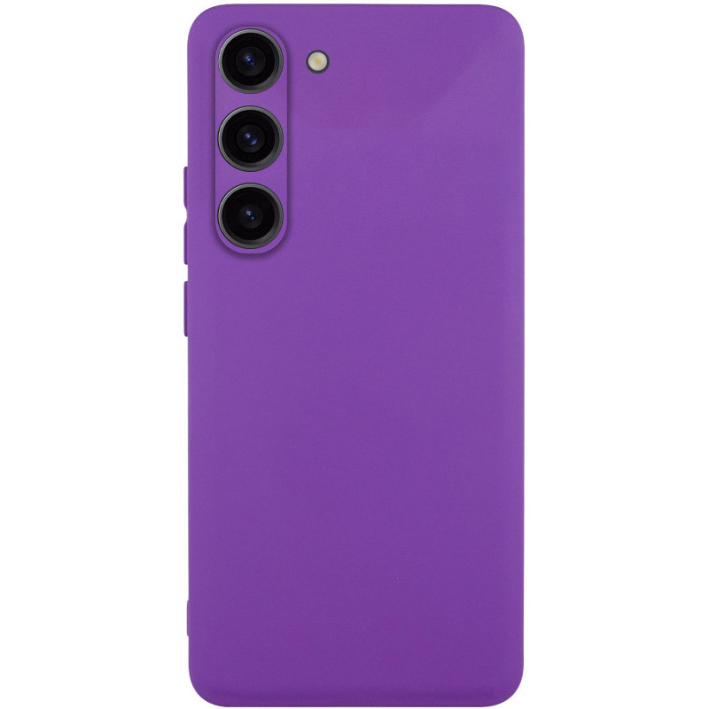 Чехол TPU GETMAN Liquid Silk Full Camera для Samsung Galaxy S23 (Фиолетовый / Purple)